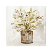 Stupell Industries Earthy Mixed Botanicals Floral Blossoms Watercolor Detail Painting Gallery Wrapped Canvas Print Wall Art, Design by Carol Robinson