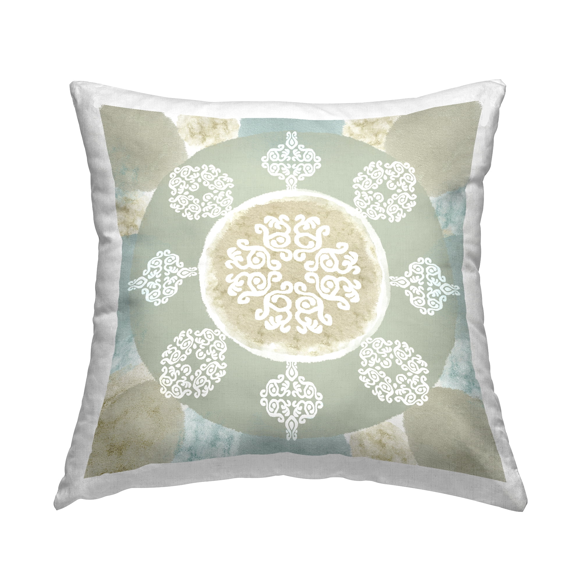 Stupell Industries Earthy Muted Geometric Pattern Printed Throw Pillow Design by Flora Kouta