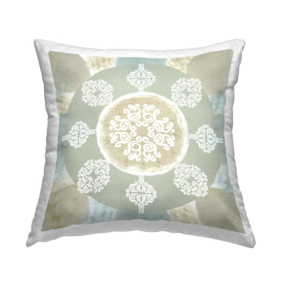 Stupell Industries Earthy Muted Geometric Pattern Printed Throw Pillow Design by Flora Kouta