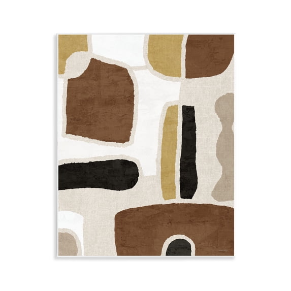 Stupell Industries Earthy Organic Shapes Abstract Painting Unframed Art Print Wall Art, 11 x 14