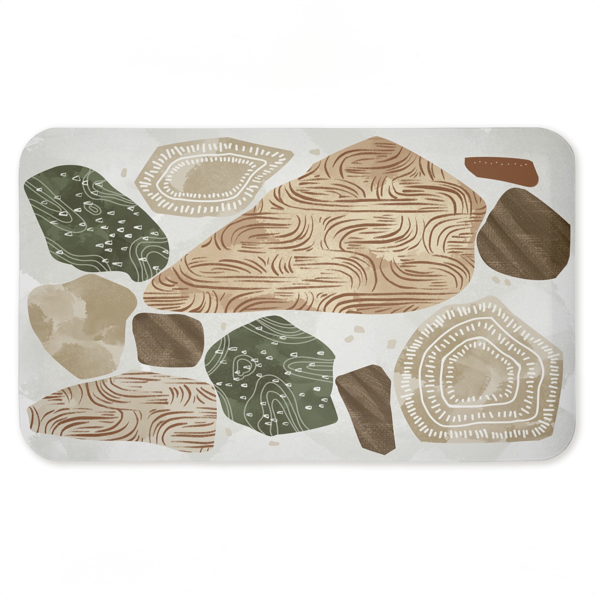 Stupell Industries Earthy Stones Pattern Printed Anti-Fatigue Floor Mat, design by Ziwei Li