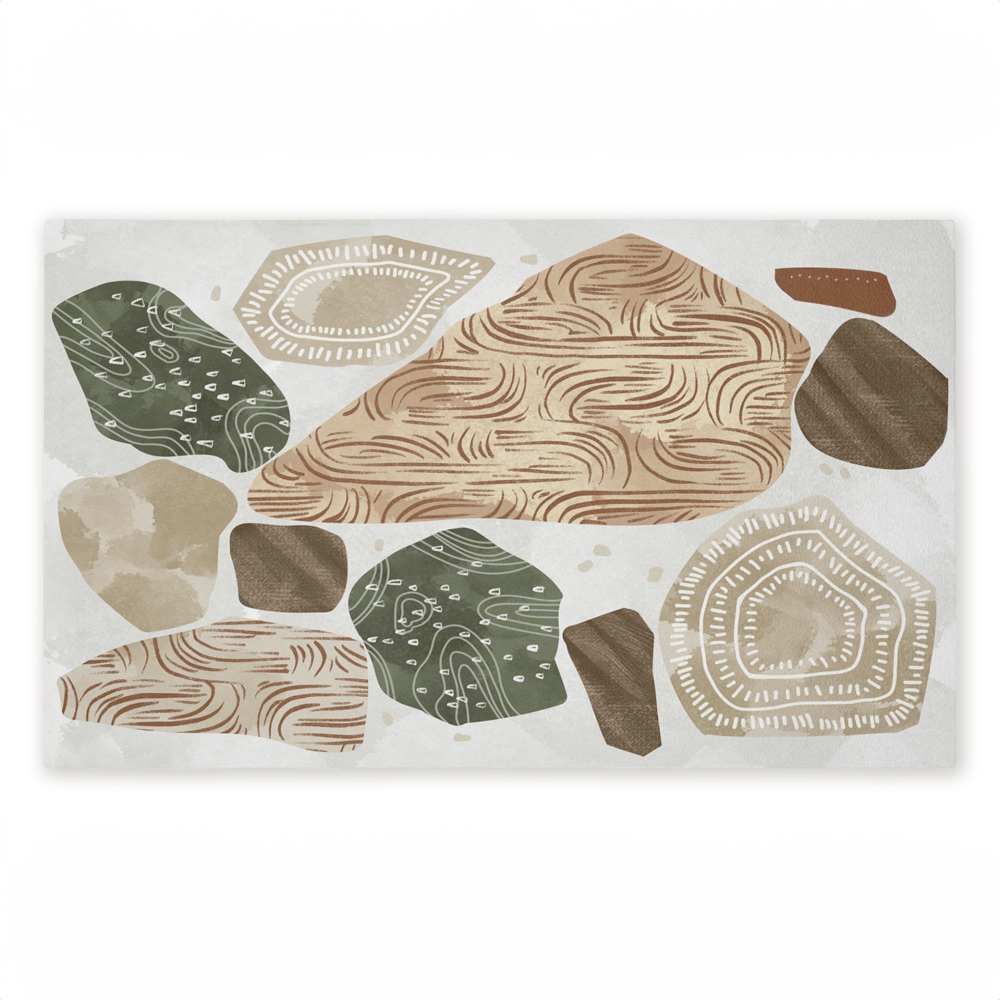 Stupell Industries Earthy Stones Pattern Printed Outdoor Door Floor Mat, design by Ziwei Li
