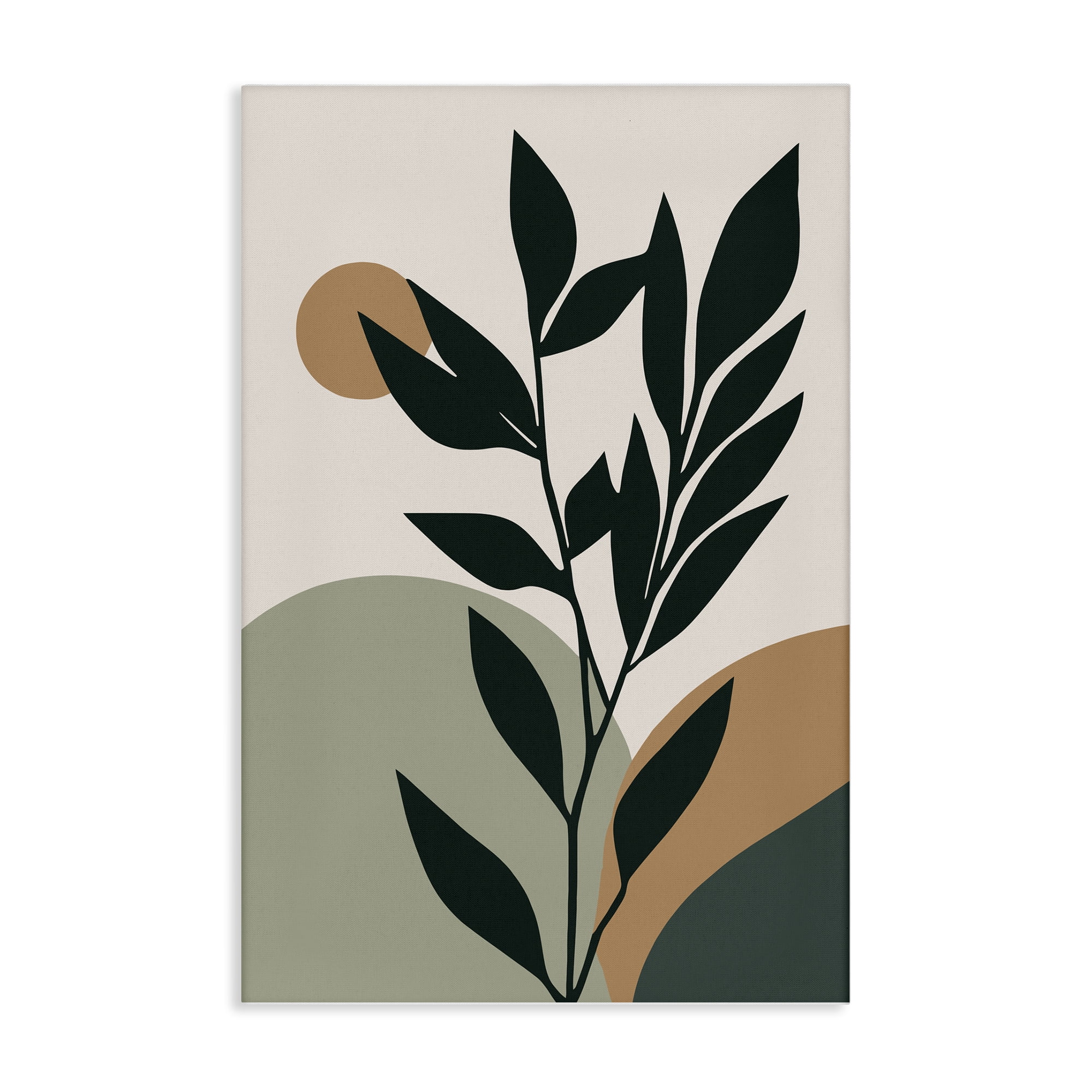 Stupell Industries Earthy Tropical Botanicals Plants & Flowers Painting Wrapped Canvas Art Print Wall Art, 24 x 36