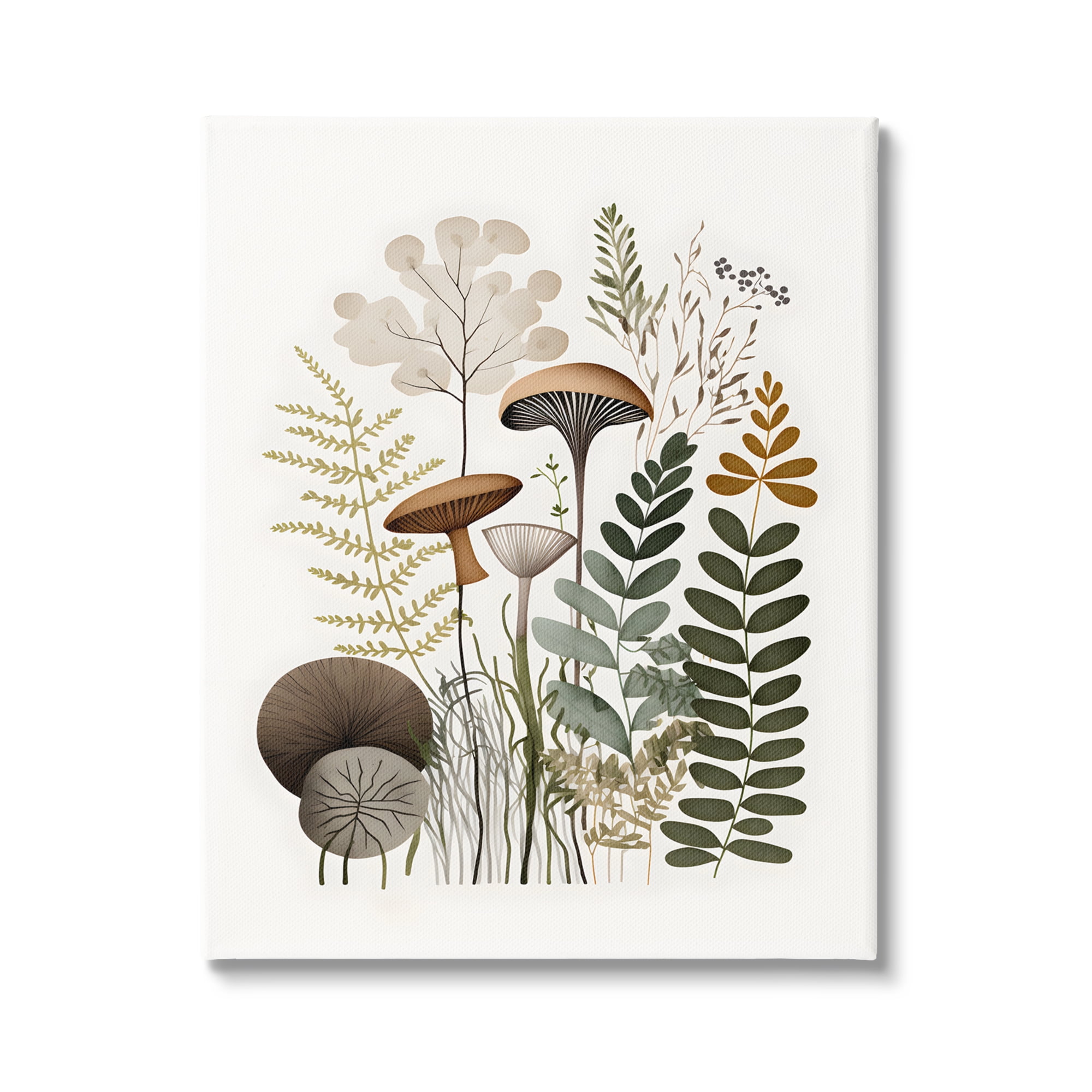 Stupell Industries Earthy Woodland Botanicals Botanical & Floral Painting Gallery Wrapped Canvas Art Print Wall Art, 16 x 20