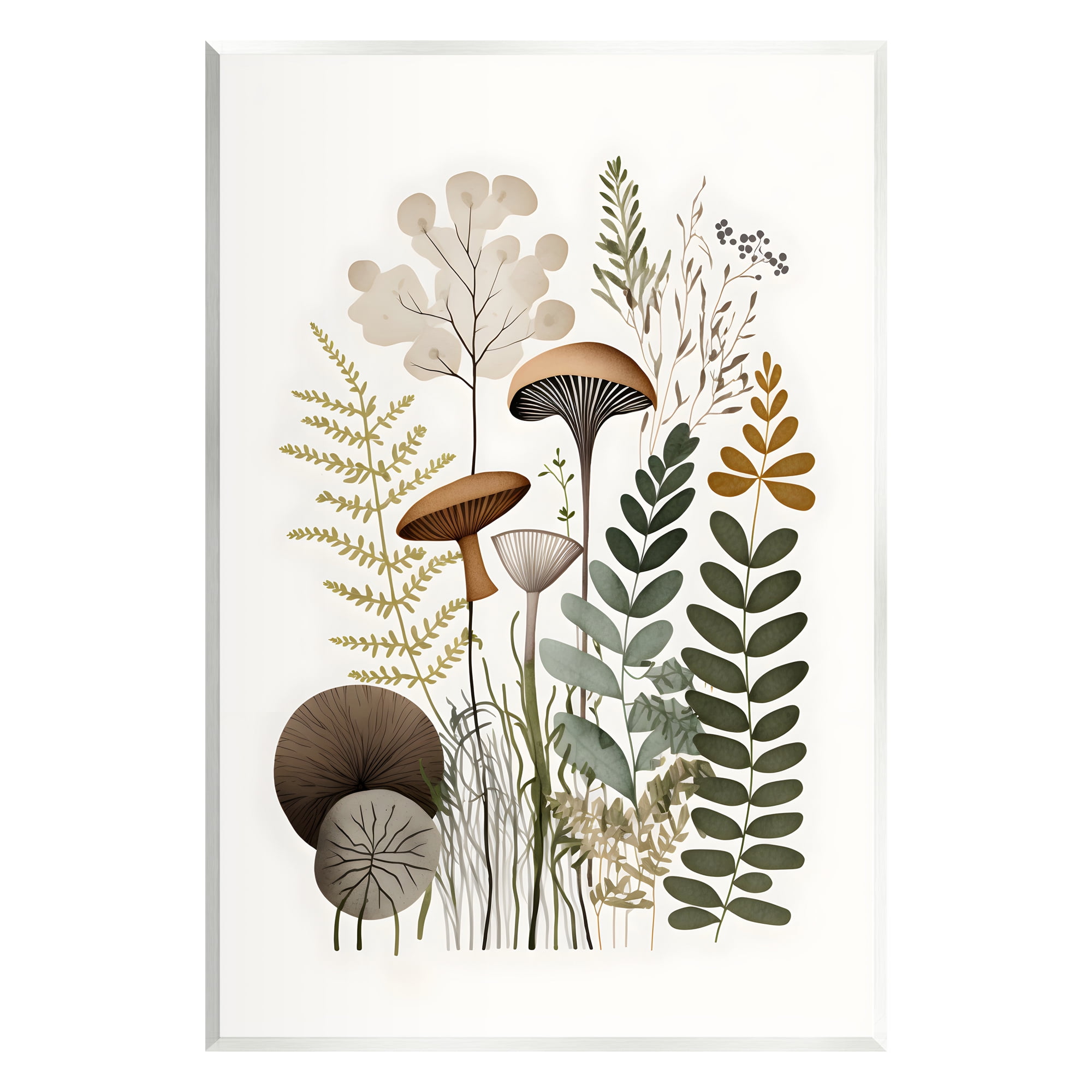Stupell Industries Earthy Woodland Botanicals Botanical & Floral Painting Unframed Art Print Wall Art, 10 x 15