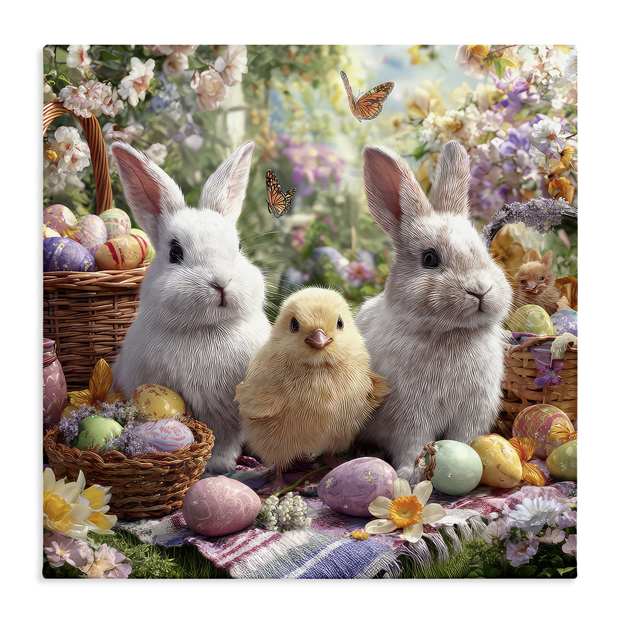 Stupell Industries Easter Animals & Eggs Canvas Wall Art, design by The Wands Want
