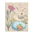 thumbnail image 1 of Stupell Industries Easter Bunny Spring Blue Egg Vintage Postal Script, 10 x 15, Design by Daphne Polselli, 1 of 6