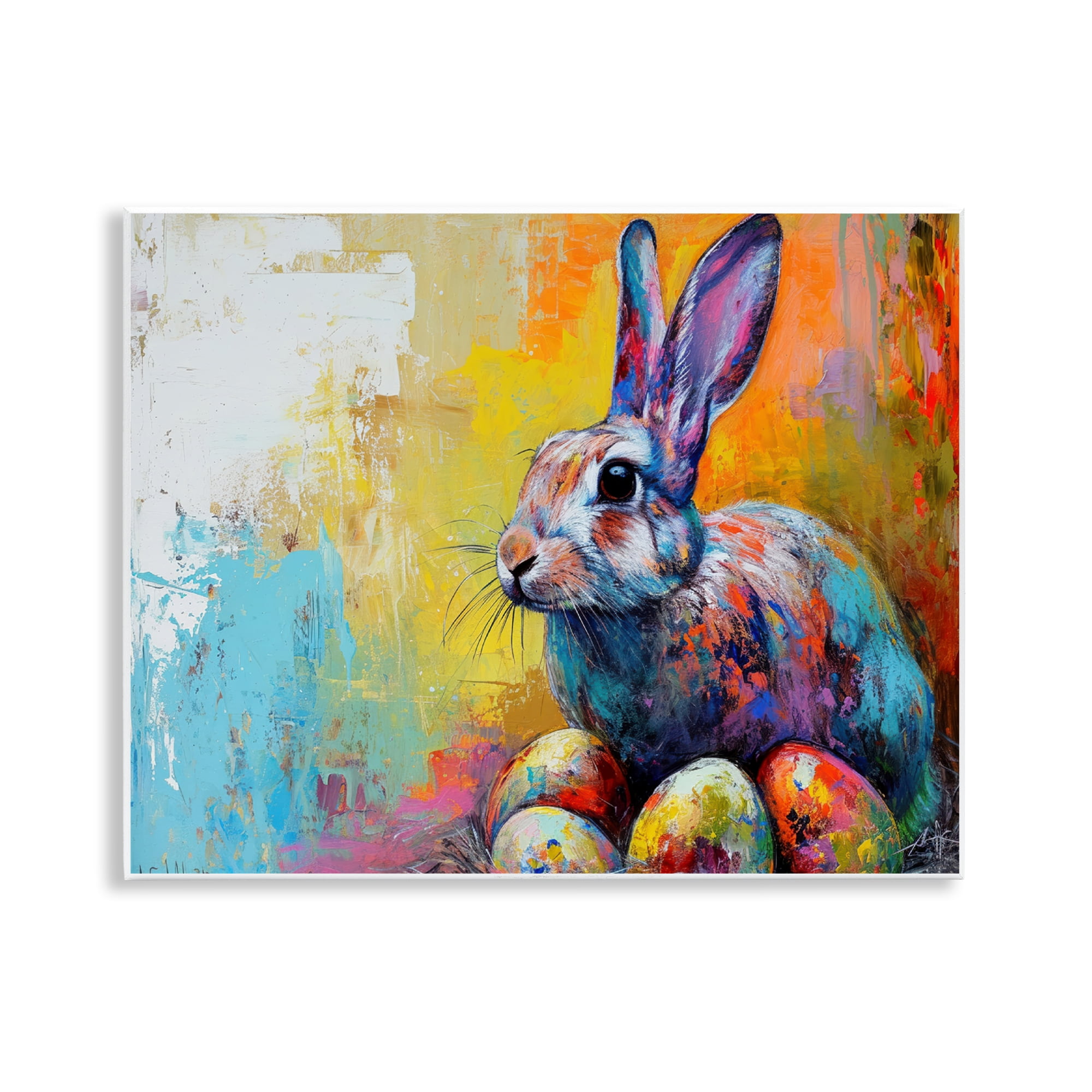 Stupell Industries Easter Joy Abstract Holiday Painting Unframed Art Print Wall Art, 14 x 11