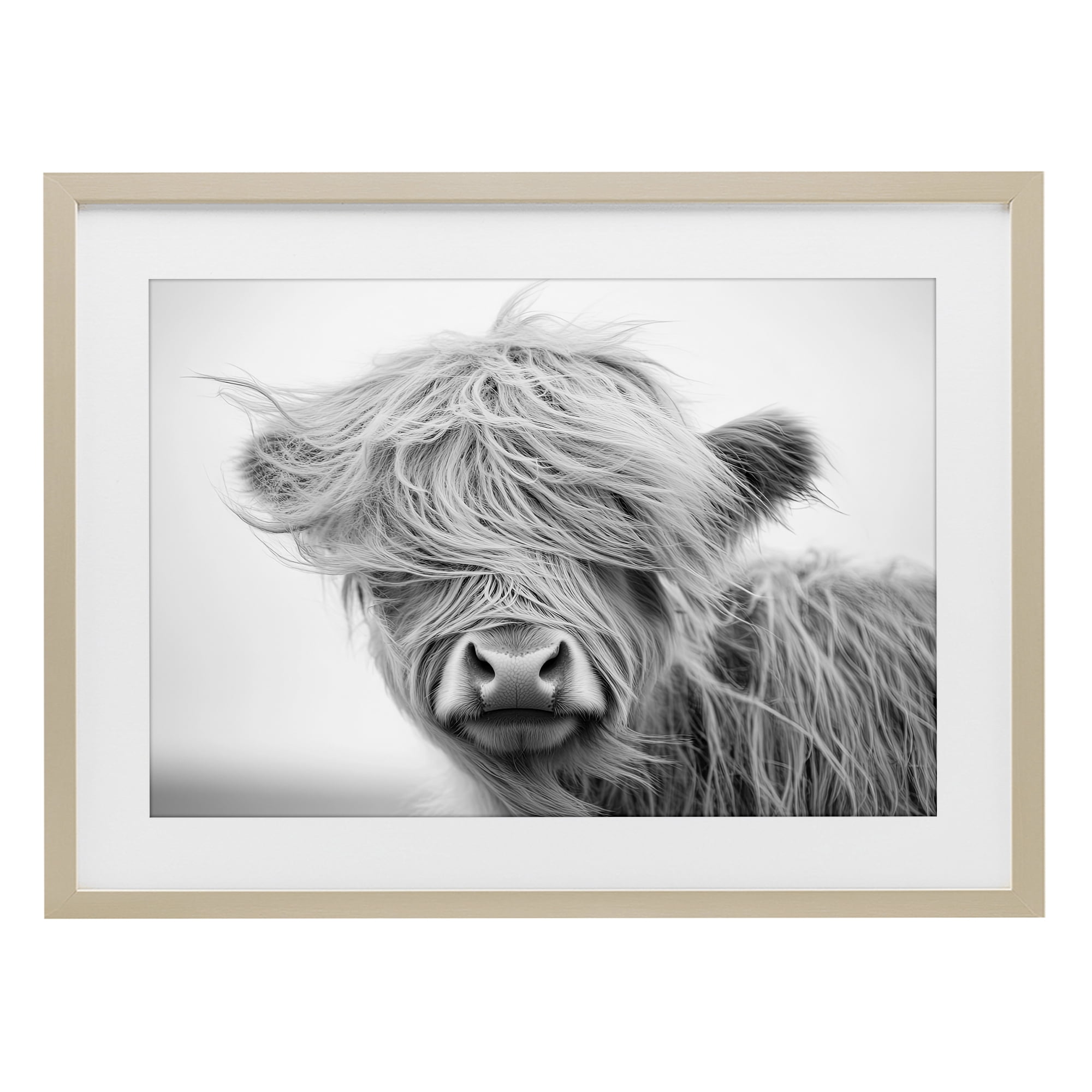 Stupell Industries Easy Breezy Cattle Birch Framed Print Under Glass, design by Tina LeCour