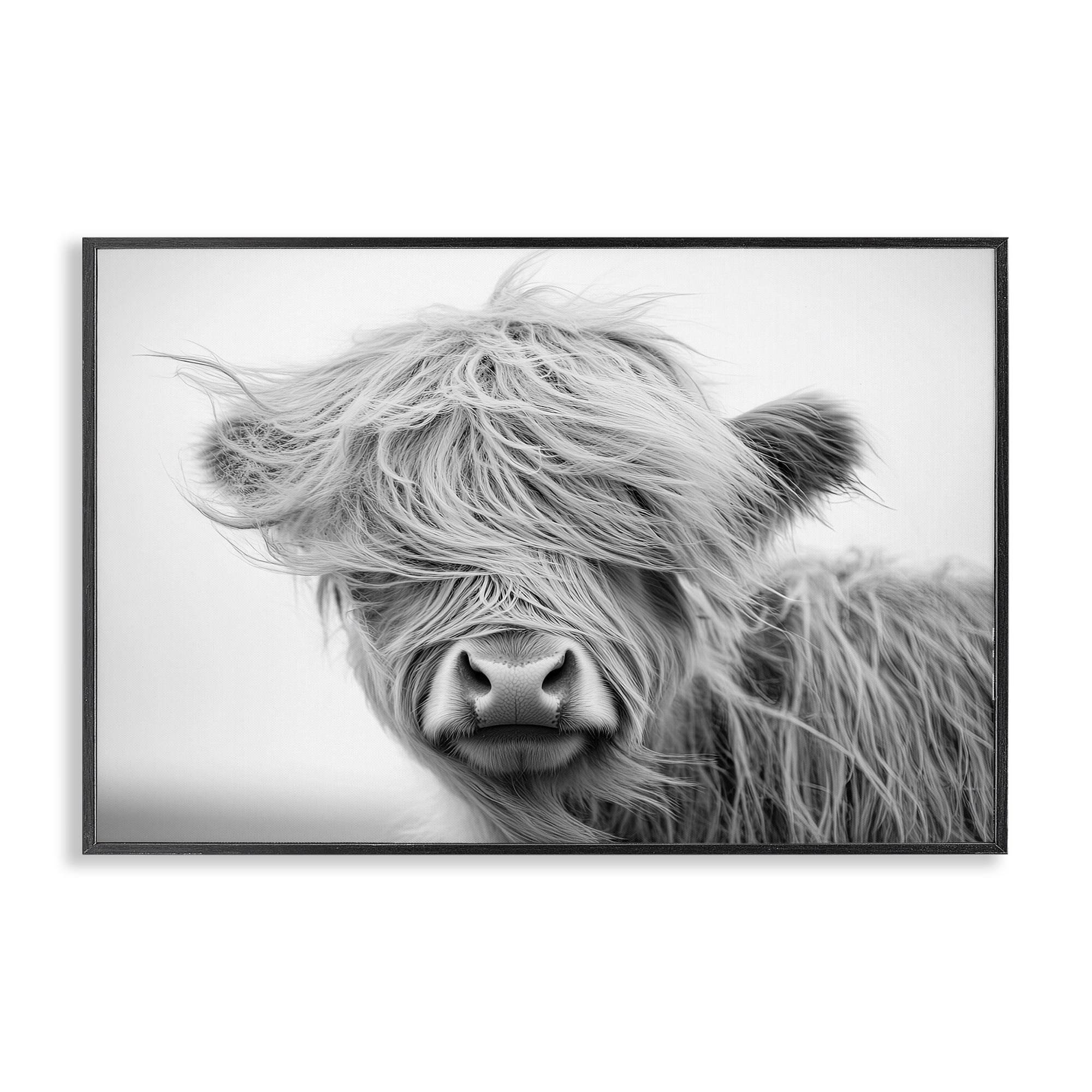 Stupell Industries Easy Breezy Cattle Black Framed Giclee Art, design by Tina LeCour