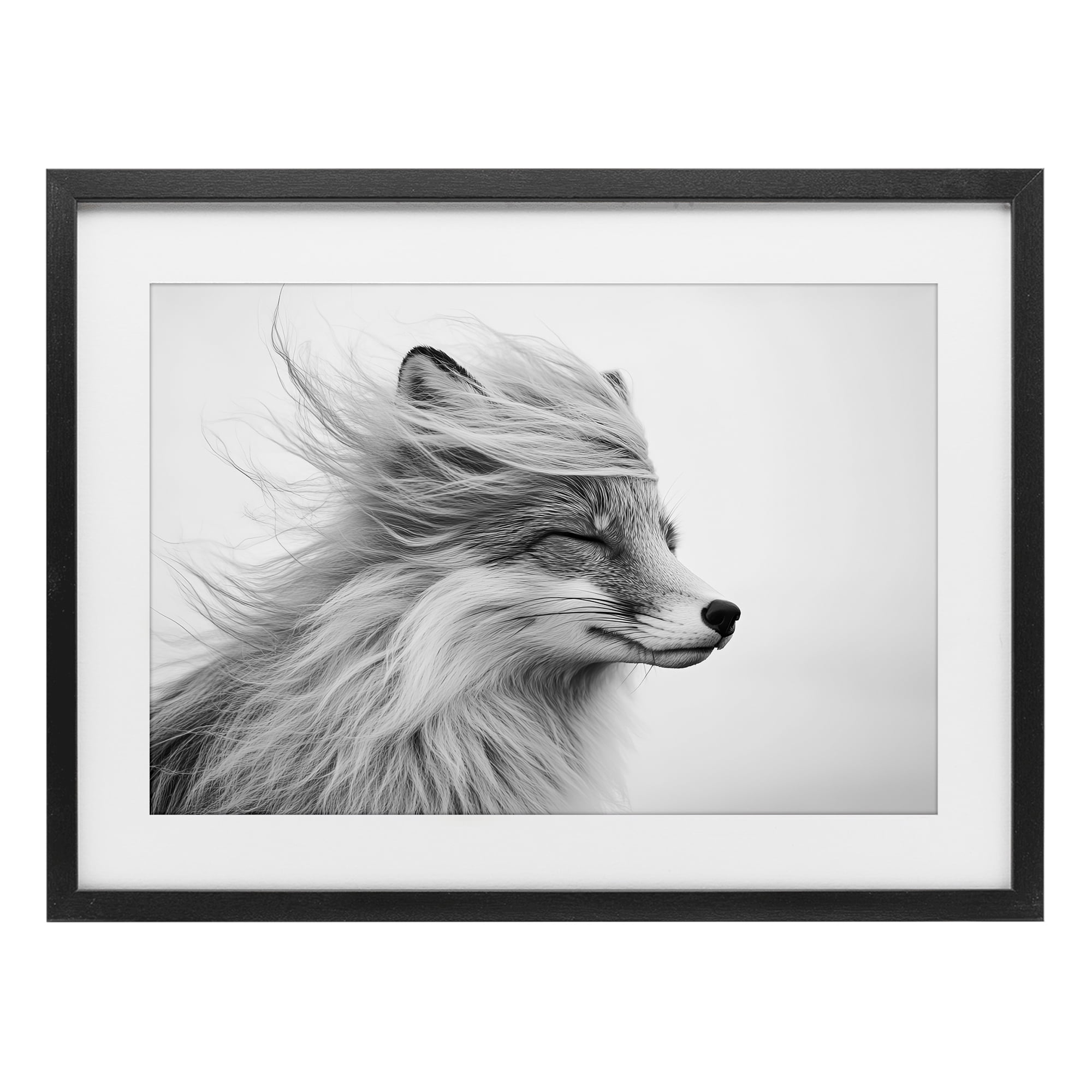 Stupell Industries Easy Breezy Fox Black Framed Print Under Glass, design by Tina LeCour