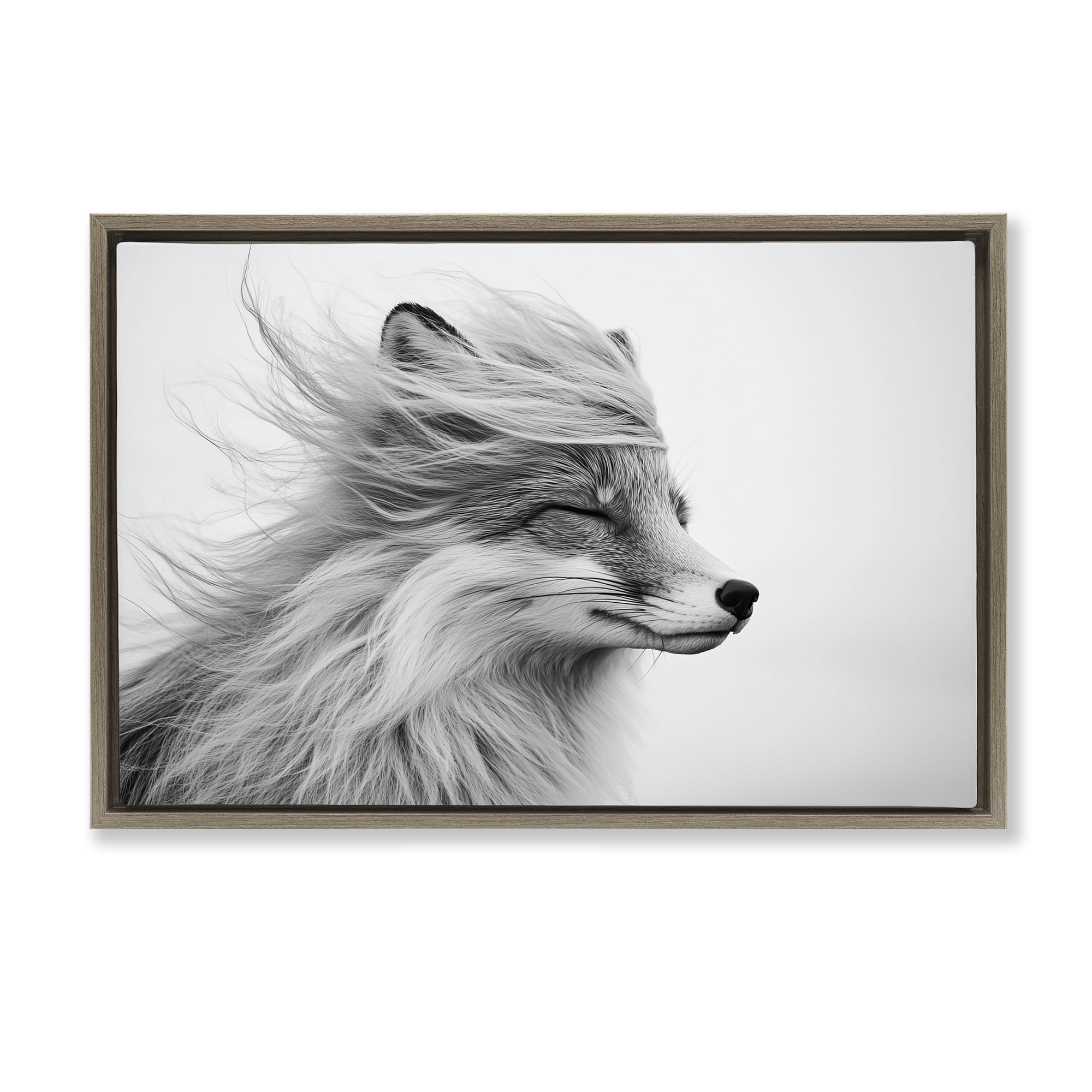 Stupell Industries Easy Breezy Fox Brown Framed Floater Canvas Wall Art, design by Tina LeCour