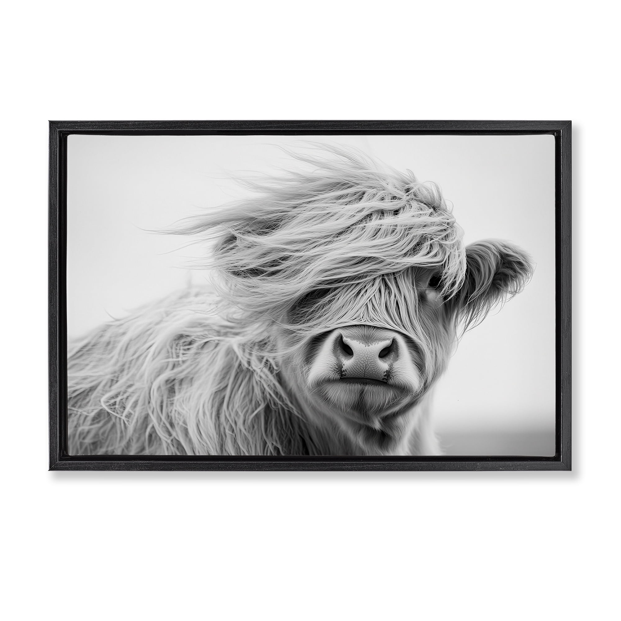 Stupell Industries Easy Breezy Highland Black Framed Floater Canvas Wall Art, design by Tina LeCour