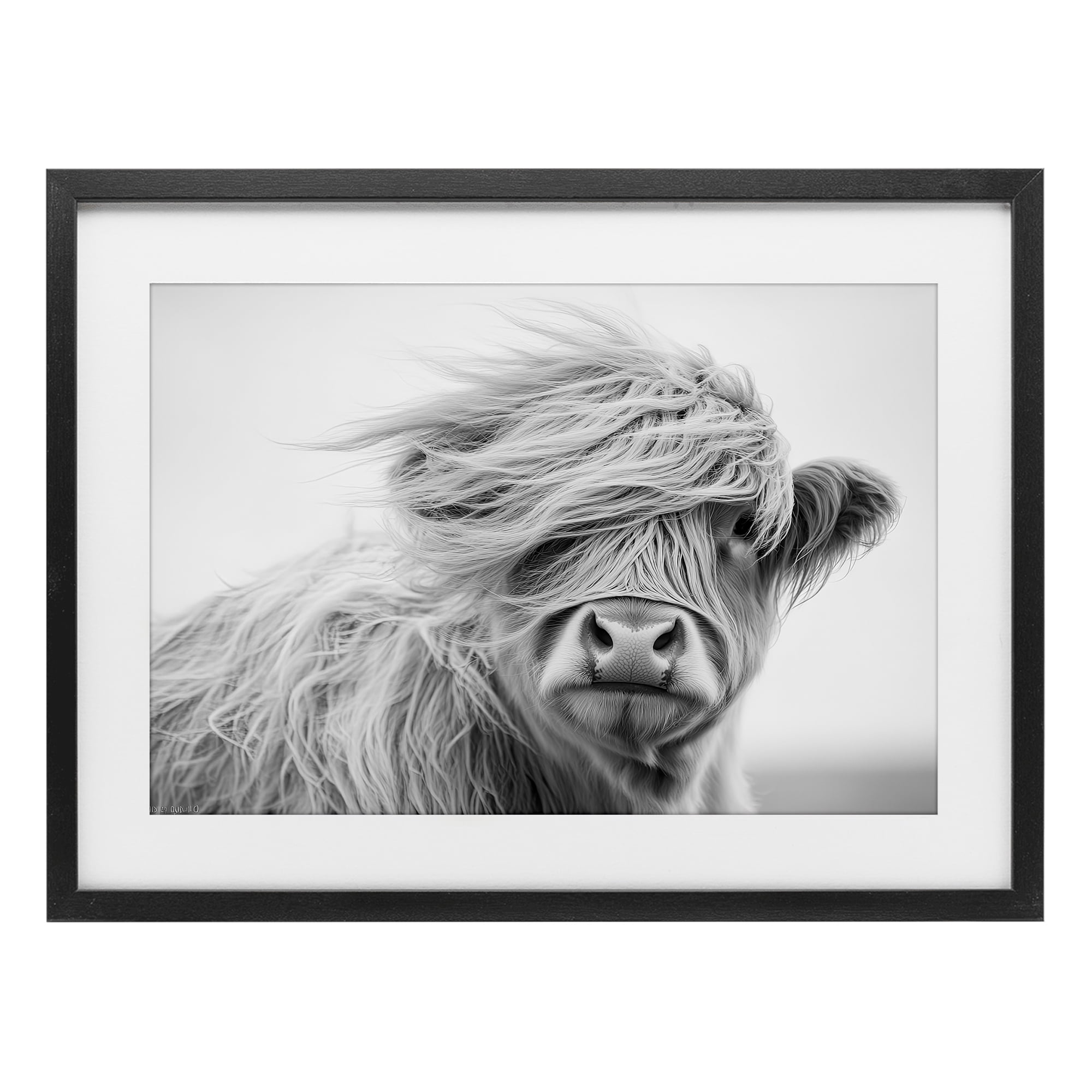 Stupell Industries Easy Breezy Highland Black Framed Print Under Glass, design by Tina LeCour