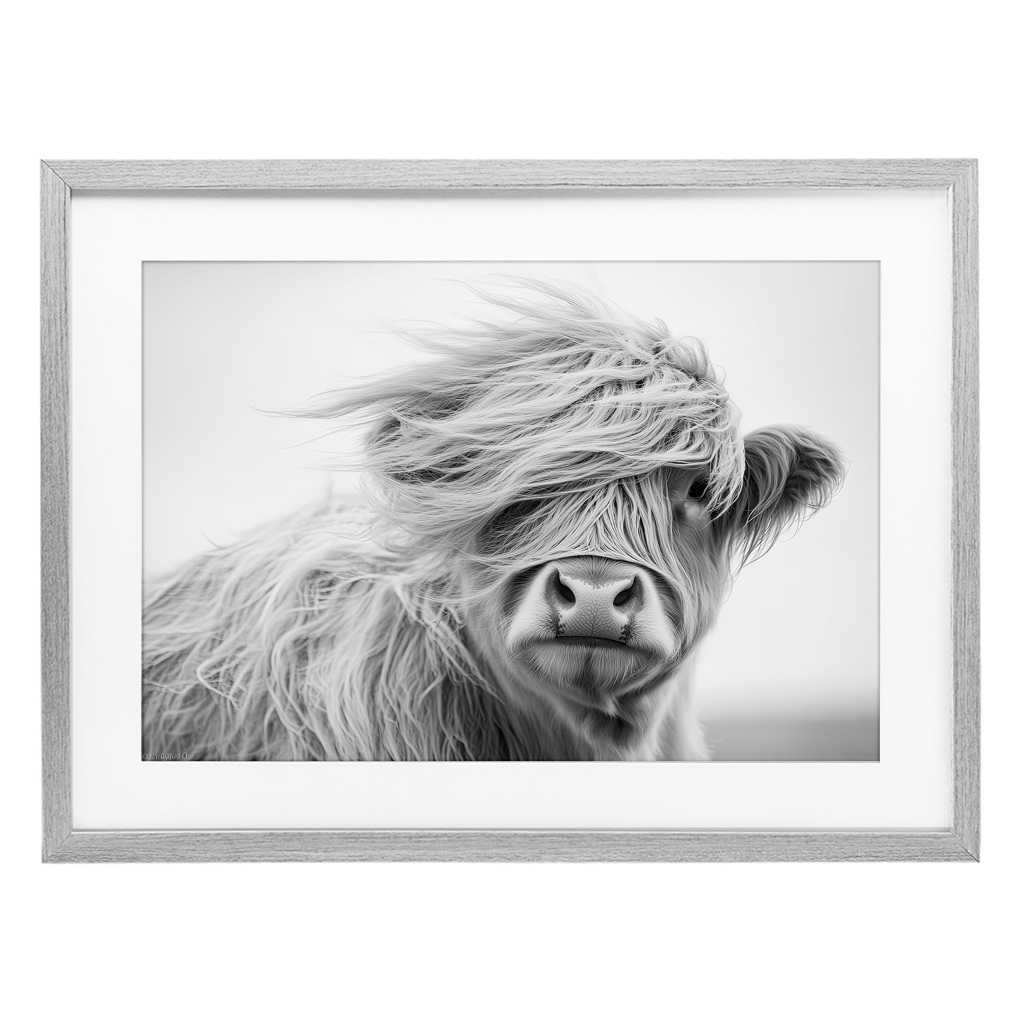 Stupell Industries Easy Breezy Highland Gray Framed Print Under Glass, design by Tina LeCour