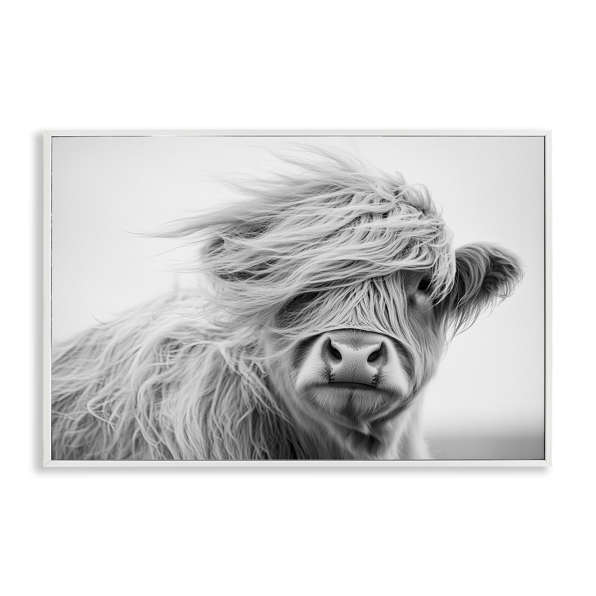 Stupell Industries Easy Breezy Highland White Framed Giclee Art, design by Tina LeCour