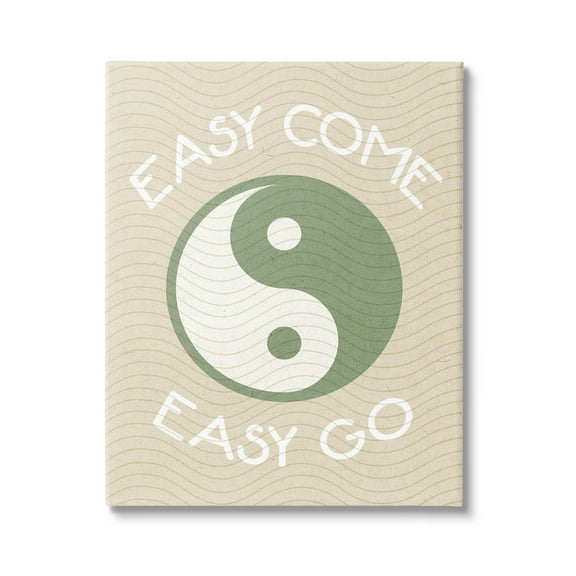 Stupell Industries Easy Come & Go Phrase Inspirational Painting Gallery Wrapped Canvas Print Wall Art, 16 x 20