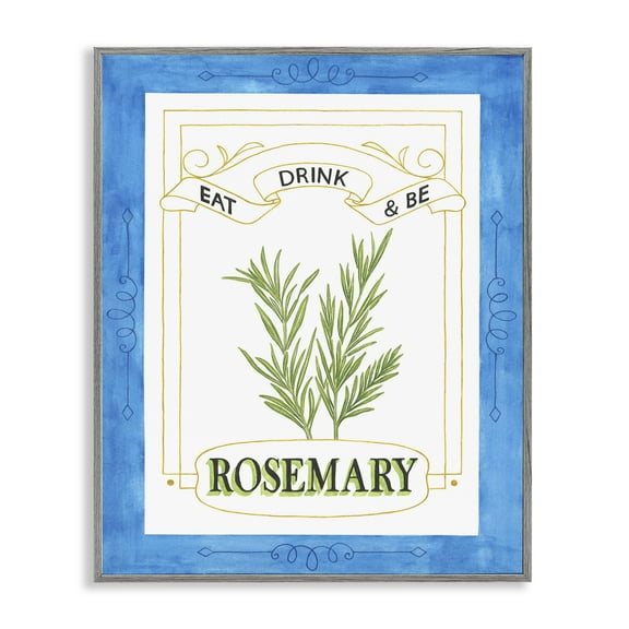 Stupell Industries Eat Drink & Be Rosemary Gray Framed Giclee Art design by Lara Beeston, 14 x 11