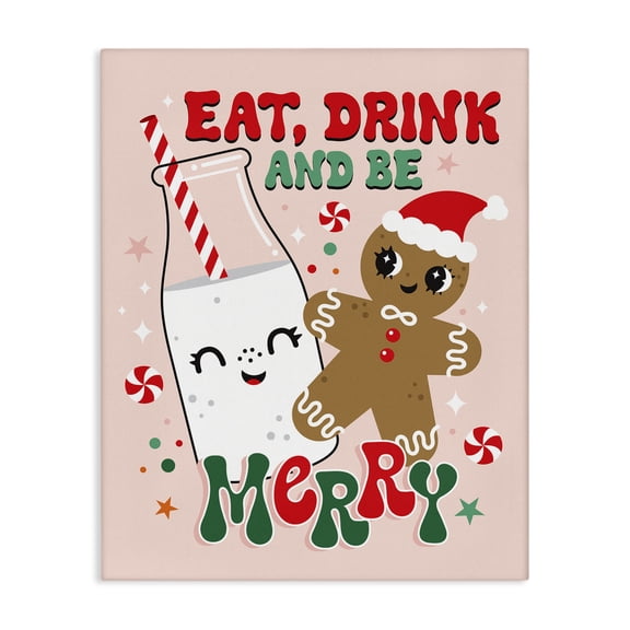 Stupell Industries Eat & Drink Milk and Cookies Food & Beverage Painting Wrapped Canvas Canvas Art Print Wall Art, 30 x 40