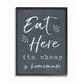 thumbnail image 1 of Stupell Industries Eat Here Home Cooking Navy Novelty Painting Black Framed Art Print Wall Art, 16 x 20, 1 of 5