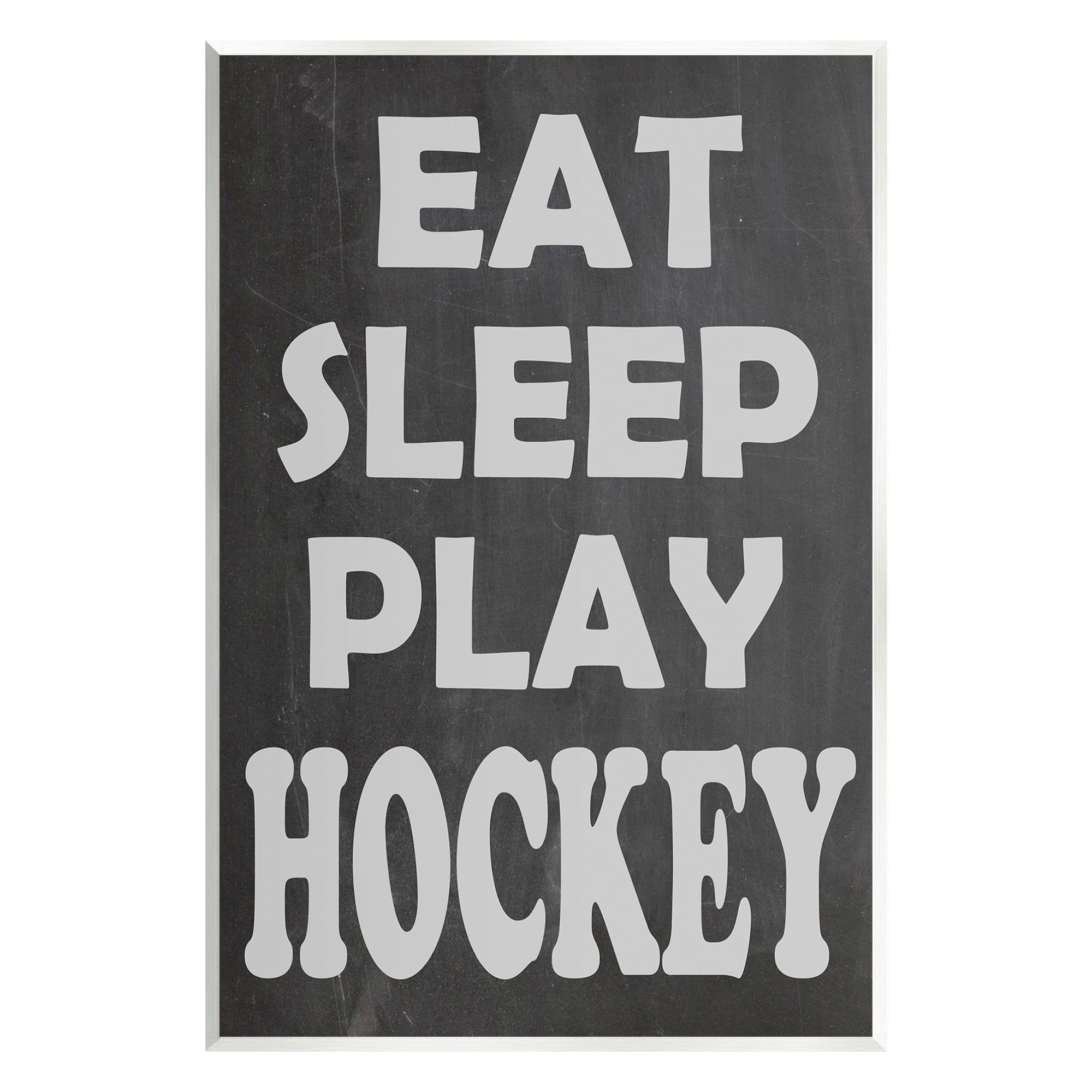 Stupell Industries Eat Sleep Play Hockey Sports Painting Unframed Art Print Wall Art, 10 x 15