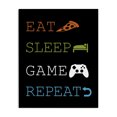 thumbnail image 1 of Stupell Industries Contemporary Eat Sleep Repeat Video Game Iconography Rules Canvas Art, 16 x 20, by Masey St. Studios, 1 of 7