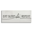 thumbnail image 1 of Stupell Industries Eat Sleep Ski Repeat Phrase Rustic Winter Sports, 24 x 10, Design by Daphne Polselli, 1 of 6