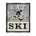 thumbnail image 1 of Stupell Industries Eat Sleep Ski Rustic Sign Graphic Art Jet Black Floating Framed Canvas Print Wall Art, Design by Livi Finn, 1 of 6