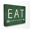 thumbnail image 1 of Stupell Industries Eat With Arrow Green Typography Painting Gallery Wrapped Canvas Art Print Wall Art, 30 x 40, 1 of 4