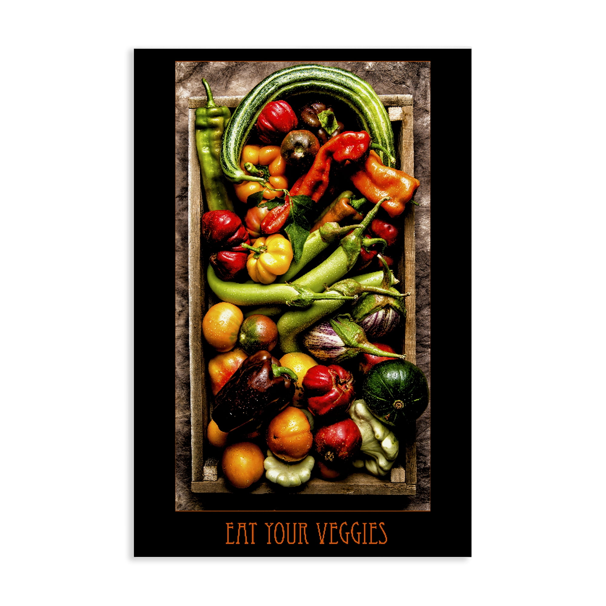 Stupell Industries Eat Your Veggies Vibrant Harvest Canvas Wall Art, design by Carl Kravats