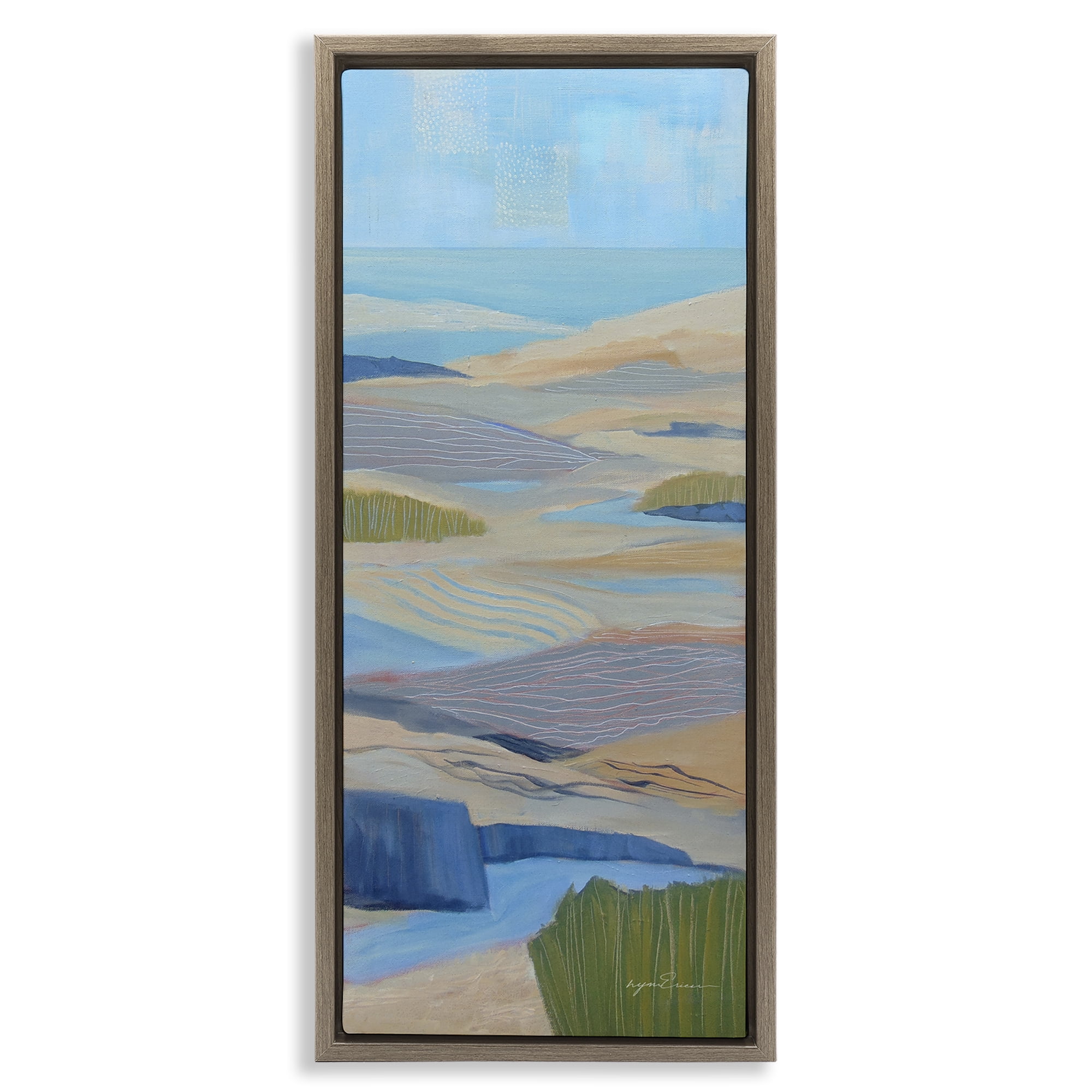 Stupell Industries Ebb & Flow Sand Dunes Brown Framed Floater Canvas Wall Art, design by Lynn Ericson Fine Art