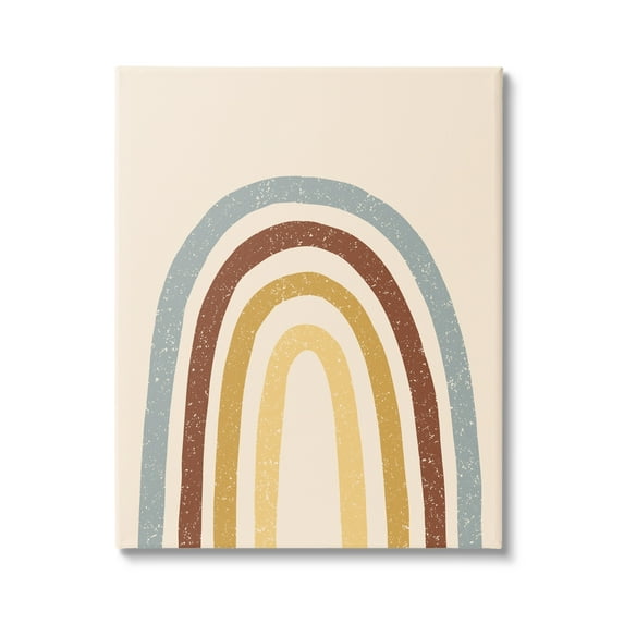 Stupell Industries Eccentric Oval Rainbow Grainy Crayon Pattern Stripes,16 x 20, Design by Heather McLaughlin