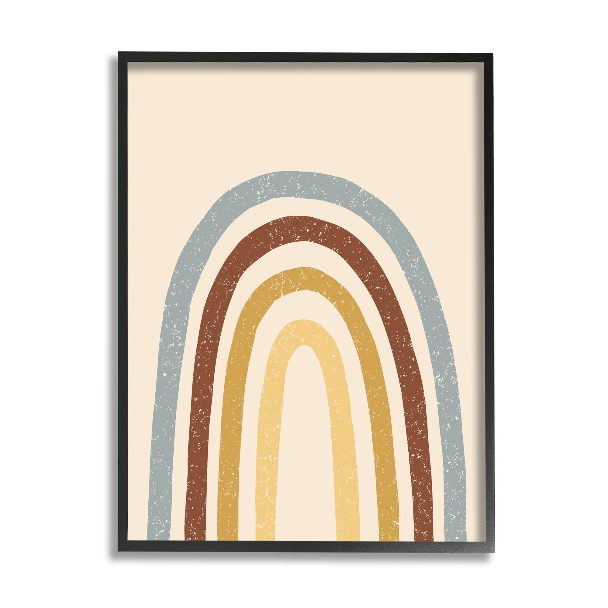 Stupell Industries Eccentric Oval Rainbow Grainy Crayon Pattern Stripes,24 x 30, Design by Heather McLaughlin