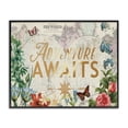 thumbnail image 1 of Stupell Industries Eclectic Adventure Awaits Floral Map Black Framed Giclee Art, 14 x 11, by Ophelia and Company, 1 of 7