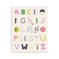 Stupell Industries Eclectic Alphabet Letters Typography and Symbols Painting Unframed Art Print Wall Art, 11 x 14
