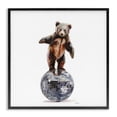 thumbnail image 1 of Stupell Industries Eclectic Bear Balancing on Disco Ball Black Framed Giclee Art, 12 x 12, by Amanda Greenwood, 1 of 7