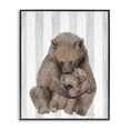 thumbnail image 1 of Stupell Industries Eclectic Bear and Cub Grey Stripes Black Framed Giclee Art, 11 x 14, by Lil' Rue, 1 of 7