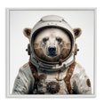 thumbnail image 1 of Stupell Industries Eclectic Bear in Space Suit White Framed Giclee Art, 17 x 17, by Lazar Studio, 1 of 8