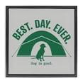 thumbnail image 1 of Stupell Industries Eclectic Best Day Camping Dog Black Floating Frame Canvas Art, 18 x 18, by Dog Is Good, 1 of 8