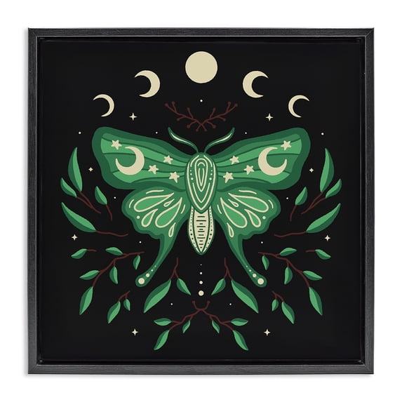 Stupell Industries Eclectic Black Floating Frame Canvas Art, 18 x 18, by Ahmed Sameh Hussein