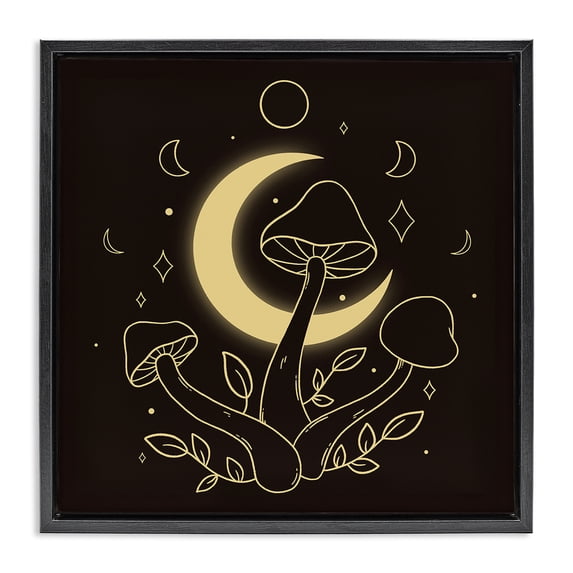 Stupell Industries Eclectic Black Floating Frame Canvas Art, 18 x 18, by Ahmed Sameh Hussein