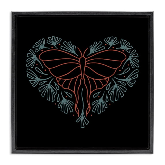 Stupell Industries Eclectic Black Floating Frame Canvas Art, 18 x 18, by Ahmed Sameh Hussein