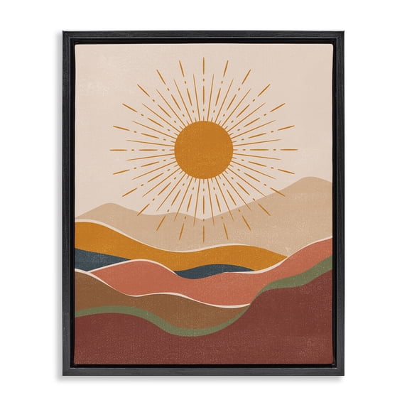 Stupell Industries Eclectic Black Floating Frame Canvas Art, 25 x 31, by Nataly White