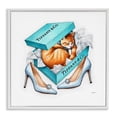 thumbnail image 1 of Stupell Industries Eclectic Blue Shoebox with Cat White Framed Giclee Art, 24 x 24, by Amanda Greenwood, 1 of 8