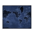 thumbnail image 1 of Stupell Industries Eclectic Blue Toned World Map Canvas Art, 40 x 30, by Phillipa Katz, 1 of 7
