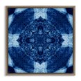 thumbnail image 1 of Stupell Industries Eclectic Blue & White Geometric Brown Floating Frame Canvas Art, 18 x 18, by El Perkin, 1 of 8