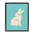 thumbnail image 1 of Stupell Industries Eclectic Blushing Rabbit on Blue Black Floating Frame Canvas Art, 17 x 21, by Jessica Beck, 1 of 8