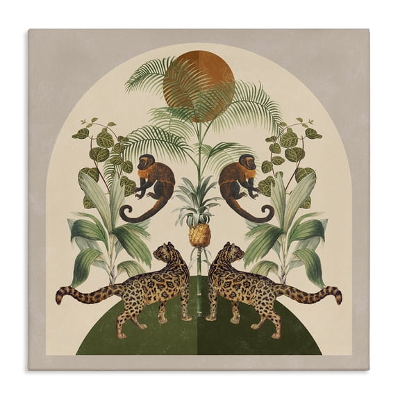 Stupell Industries Eclectic Boho Jungle Animals Canvas Art, 17 x 17, by Victoria Barnes