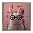 thumbnail image 1 of Stupell Industries Eclectic Bunny & Carrots Eye Exam Brown Floating Frame Canvas Art, 18 x 18, by Lucia Heffernan, 1 of 8