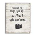 thumbnail image 1 of Stupell Industries Eclectic Changing Toilet Paper Funny Gray Framed Giclee Art, 24 x 30, by Amanda Murray, 1 of 7